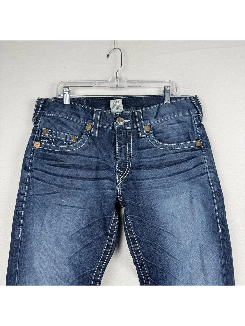 True Religion Bobby Big T Size 34 Mens Relaxed Loose Denim Jeans Y2K Made USA